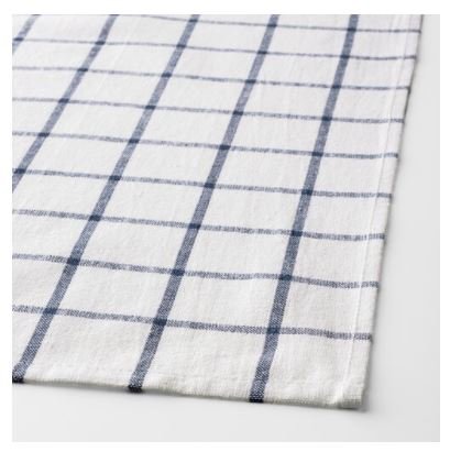 ELLY 100% Cotton Tea Towel 4 Pack 50 x 65cm White Blue Yarn-dyed cotton IKEA 